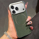 Custodia per telefono a mezza copertura in tessuto di lino stile retrò con chiusura magnetica., For iPhone 17 Pro Max, For iPhone 17 Pro, For iPhone 17, For iPhone 16 Pro Max