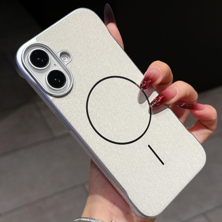 Custodia per telefono a mezza copertura in tessuto di lino stile retrò con chiusura magnetica., For iPhone 17 Pro Max, For iPhone 17 Pro, For iPhone 17, For iPhone 16 Pro Max