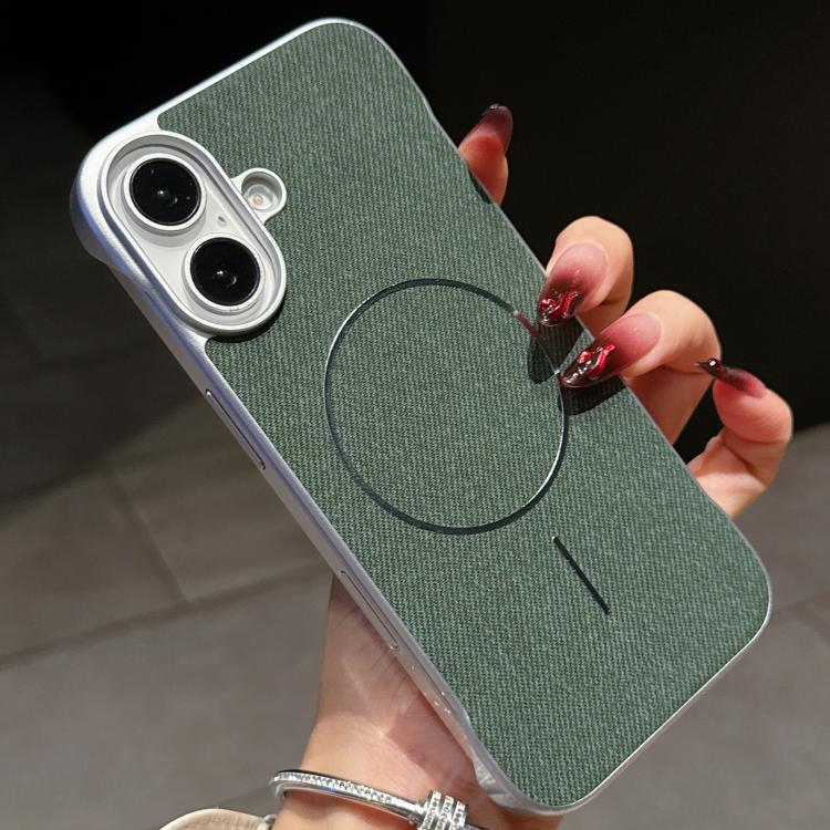 Custodia per telefono a mezza copertura in tessuto di lino stile retrò con chiusura magnetica., For iPhone 17 Pro Max, For iPhone 17 Pro, For iPhone 17, For iPhone 16 Pro Max