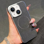 Custodia per telefono a mezza copertura in tessuto di lino stile retrò con chiusura magnetica., For iPhone 15 Pro, For iPhone 15, For iPhone 14 / 13, For iPhone 14 Pro