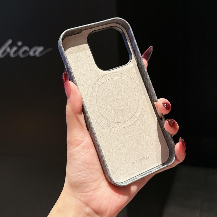 Custodia per telefono a mezza copertura in tessuto di lino stile retrò con chiusura magnetica., For iPhone 16 Pro, For iPhone 16 Plus, For iPhone 16, For iPhone 15 Pro Max