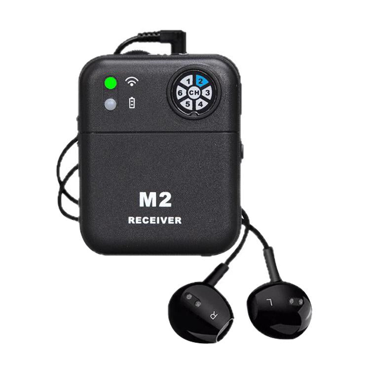 Ricevitore di monitoraggio wireless portatile M2 con auricolari cablati, M2