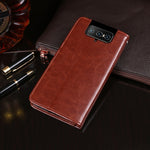 idewei Custodia in pelle a vibrazione orizzontale Crazy Horse Texture con supporto e slot per carte e portafoglio, For ASUS Zenfone 7 Pro ZS671KS, For ASUS Zenfone 7 ZS670KS, For Blackview BV5500