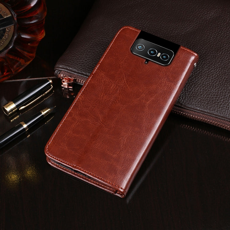 idewei Custodia in pelle a vibrazione orizzontale Crazy Horse Texture con supporto e slot per carte e portafoglio, For ASUS Zenfone 7 Pro ZS671KS, For ASUS Zenfone 7 ZS670KS, For Blackview BV5500