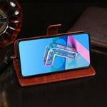 idewei Custodia in pelle a vibrazione orizzontale Crazy Horse Texture con supporto e slot per carte e portafoglio, For ASUS Zenfone 7 Pro ZS671KS, For ASUS Zenfone 7 ZS670KS, For Blackview BV5500