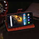 idewei Custodia in pelle a vibrazione orizzontale Crazy Horse Texture con supporto e slot per carte e portafoglio, For Blackview BV6900, For Blackview BV9900 Pro, For Cubot Note 20