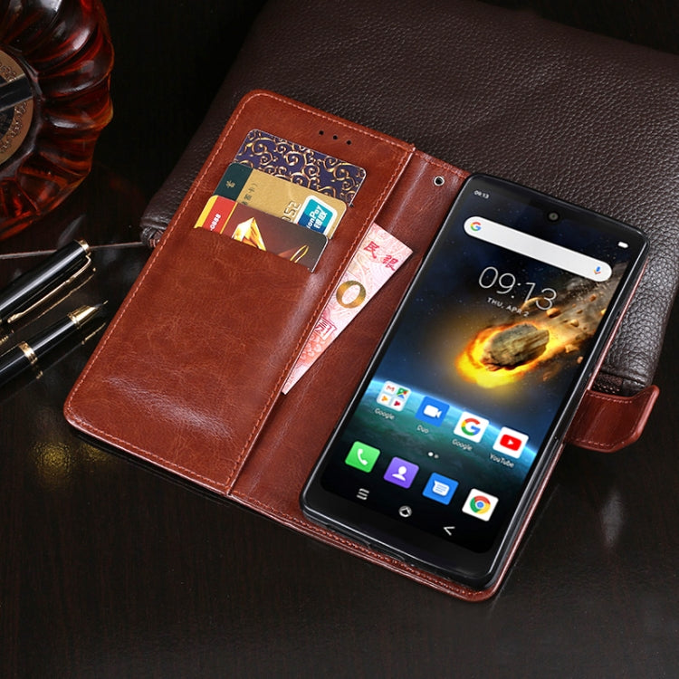 idewei Custodia in pelle a vibrazione orizzontale Crazy Horse Texture con supporto e slot per carte e portafoglio, For Blackview BV6900, For Blackview BV9900 Pro, For Cubot Note 20