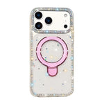 Custodia per telefono antiurto con supporto magnetico IMD a doppia faccia e strass., For iPhone 17 Pro Max, For iPhone 17 Pro