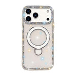 Custodia per telefono antiurto con supporto magnetico IMD a doppia faccia e strass., For iPhone 17 Pro Max, For iPhone 17 Pro