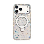 Custodia per telefono antiurto con supporto magnetico IMD a doppia faccia e strass., For iPhone 17 Pro Max, For iPhone 17 Pro