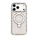 Custodia per telefono antiurto con supporto magnetico IMD a doppia faccia e strass., For iPhone 17 Pro Max, For iPhone 17 Pro