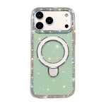 Custodia per telefono antiurto con supporto magnetico IMD a doppia faccia e strass., For iPhone 17 Pro Max, For iPhone 17 Pro