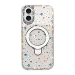 Custodia per telefono antiurto con supporto magnetico IMD a doppia faccia e strass., For iPhone 17, For iPhone Air