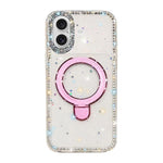 Custodia per telefono antiurto con supporto magnetico IMD a doppia faccia e strass., For iPhone 17, For iPhone Air