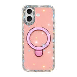 Custodia per telefono antiurto con supporto magnetico IMD a doppia faccia e strass., For iPhone 17, For iPhone Air