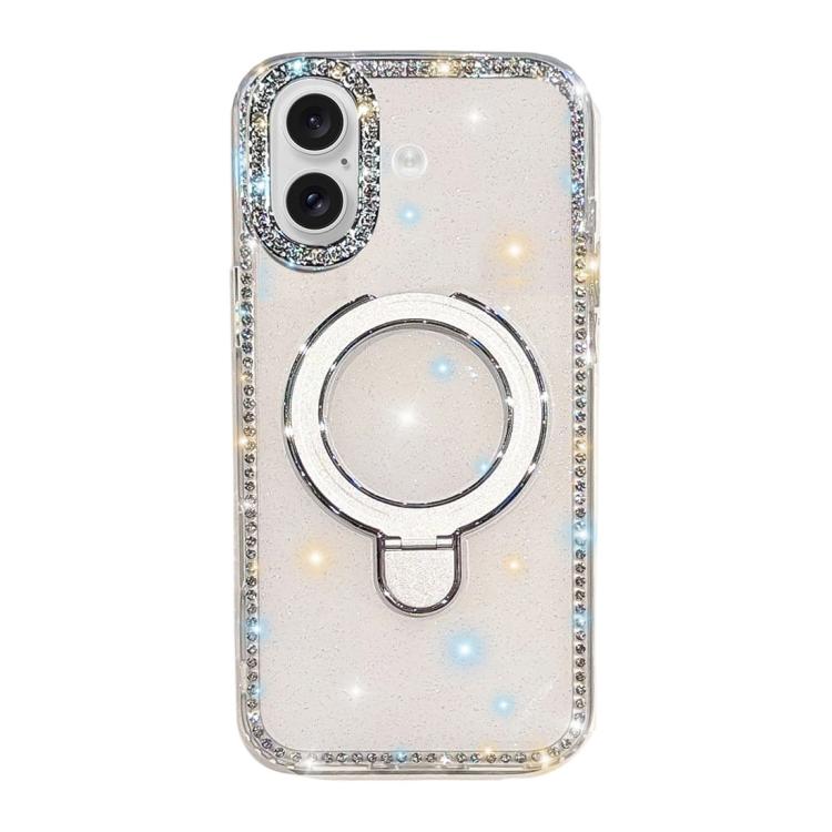 Custodia per telefono antiurto con supporto magnetico IMD a doppia faccia e strass., For iPhone 17, For iPhone Air