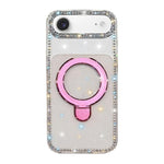 Custodia per telefono antiurto con supporto magnetico IMD a doppia faccia e strass., For iPhone 17, For iPhone Air