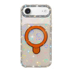Custodia per telefono antiurto con supporto magnetico IMD a doppia faccia e strass., For iPhone 17, For iPhone Air