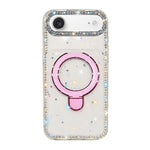 Custodia per telefono antiurto con supporto magnetico IMD a doppia faccia e strass., For iPhone 17, For iPhone Air