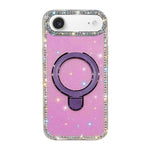 Custodia per telefono antiurto con supporto magnetico IMD a doppia faccia e strass., For iPhone 17, For iPhone Air