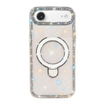 Custodia per telefono antiurto con supporto magnetico IMD a doppia faccia e strass., For iPhone 17, For iPhone Air