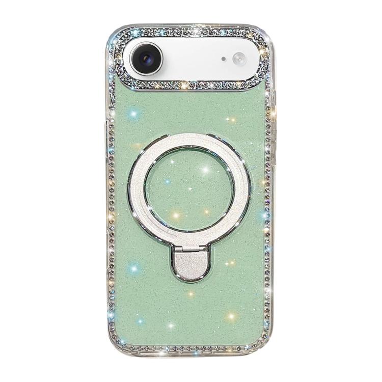 Custodia per telefono antiurto con supporto magnetico IMD a doppia faccia e strass., For iPhone 17, For iPhone Air