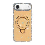 Custodia per telefono antiurto con supporto magnetico IMD a doppia faccia e strass., For iPhone 17, For iPhone Air