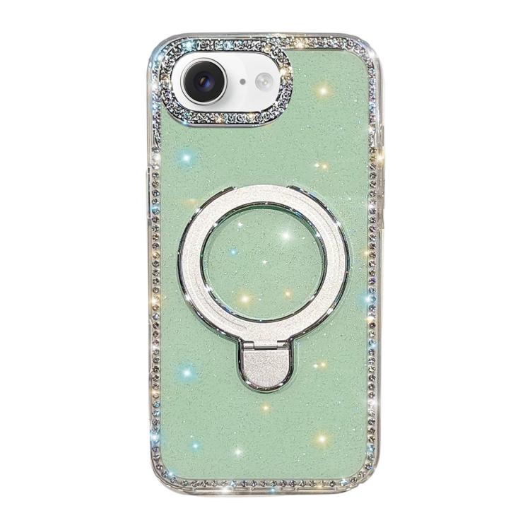 Custodia per telefono antiurto con supporto magnetico IMD a doppia faccia e strass., For iPhone 16e / 17e, For iPhone 16