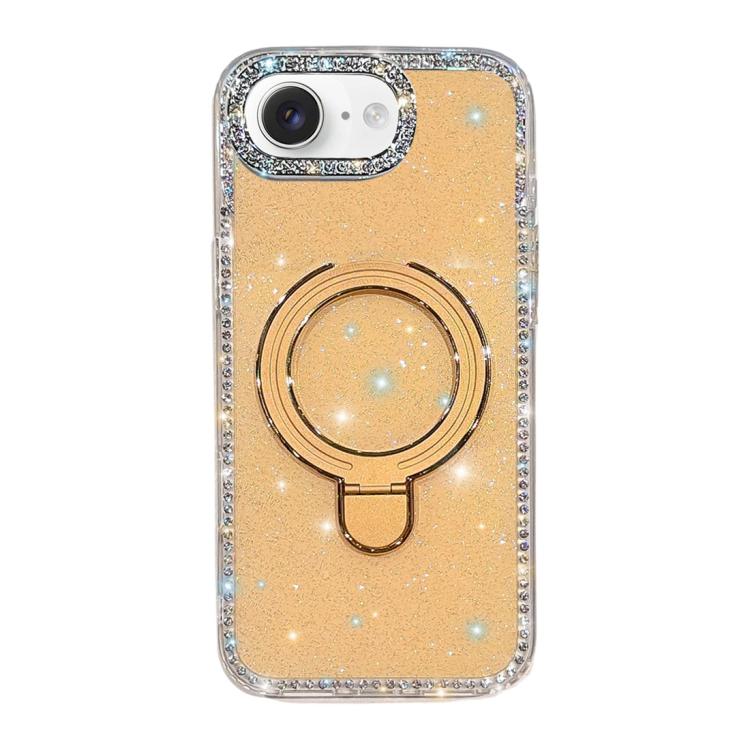 Custodia per telefono antiurto con supporto magnetico IMD a doppia faccia e strass., For iPhone 16e / 17e, For iPhone 16