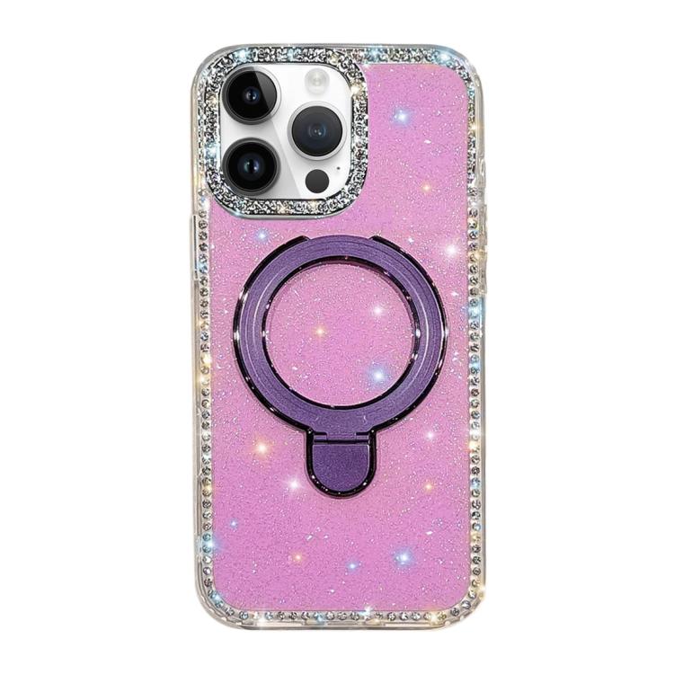 Custodia per telefono antiurto con supporto magnetico IMD a doppia faccia e strass., For iPhone 14 Pro, For iPhone 14 Pro Max