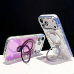 Custodia per telefono antiurto con supporto magnetico IMD a doppia faccia e strass., For iPhone 17, For iPhone Air