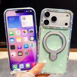 Custodia per telefono antiurto con supporto magnetico IMD a doppia faccia e strass., For iPhone 13 Pro Max, For iPhone 13 Pro