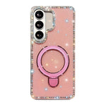 Custodia per telefono antiurto con supporto magnetico IMD a doppia faccia e strass., For Samsung Galaxy A17 5G, For Samsung Galaxy A56 5G