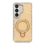 Custodia per telefono antiurto con supporto magnetico IMD a doppia faccia e strass., For Samsung Galaxy A17 5G, For Samsung Galaxy A56 5G