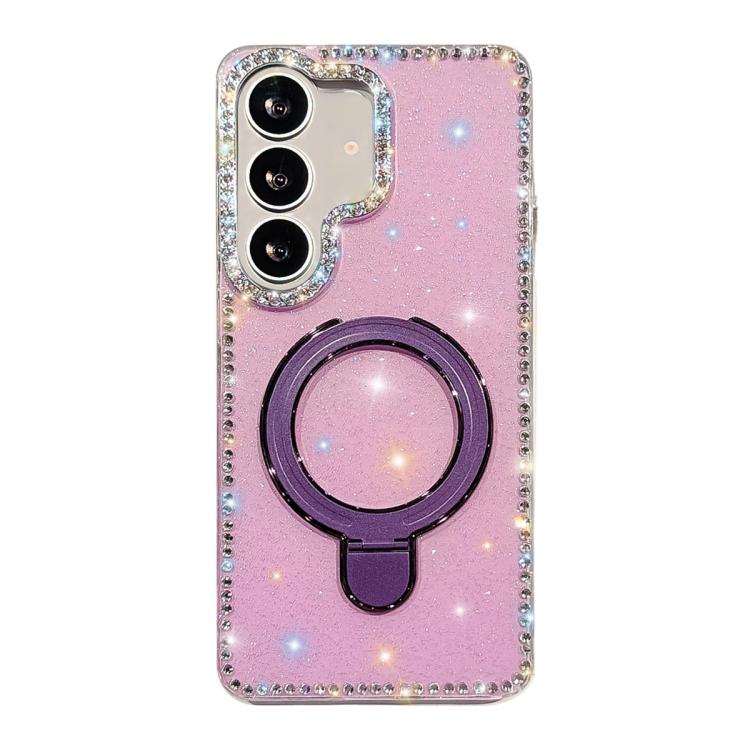 Custodia per telefono antiurto con supporto magnetico IMD a doppia faccia e strass., For Samsung Galaxy A55 5G, For Samsung Galaxy A35 5G