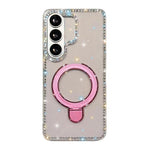 Custodia per telefono antiurto con supporto magnetico IMD a doppia faccia e strass., For Samsung Galaxy A17 5G, For Samsung Galaxy A56 5G