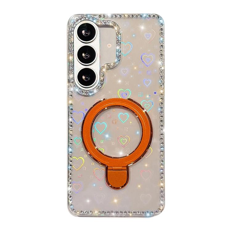 Custodia per telefono antiurto con supporto magnetico IMD a doppia faccia e strass., For Samsung Galaxy A17 5G, For Samsung Galaxy A56 5G