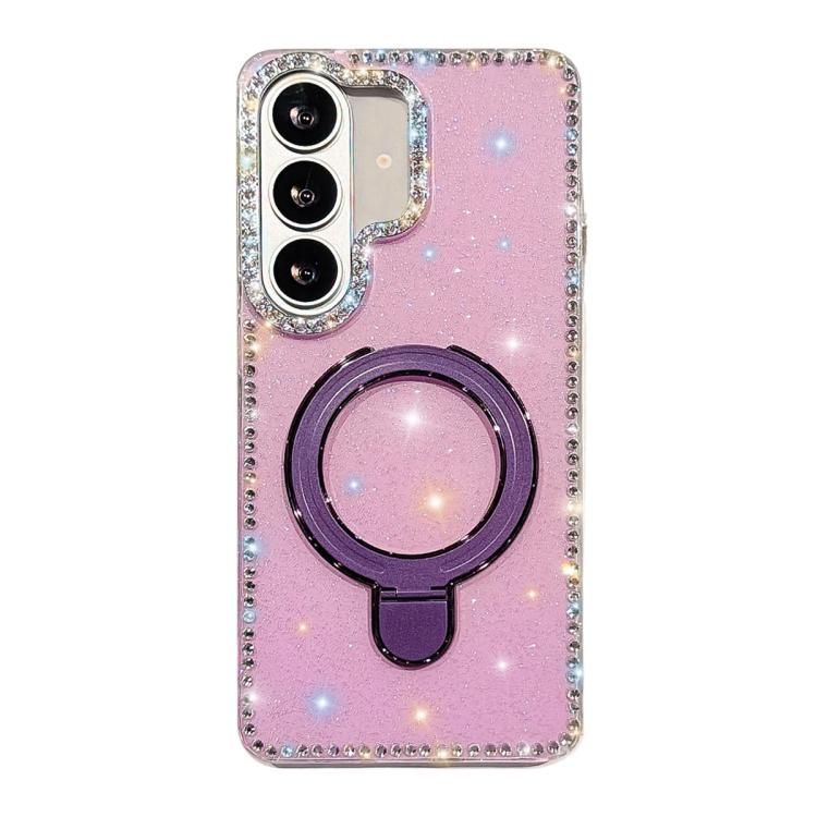 Custodia per telefono antiurto con supporto magnetico IMD a doppia faccia e strass., For Samsung Galaxy A17 5G, For Samsung Galaxy A56 5G