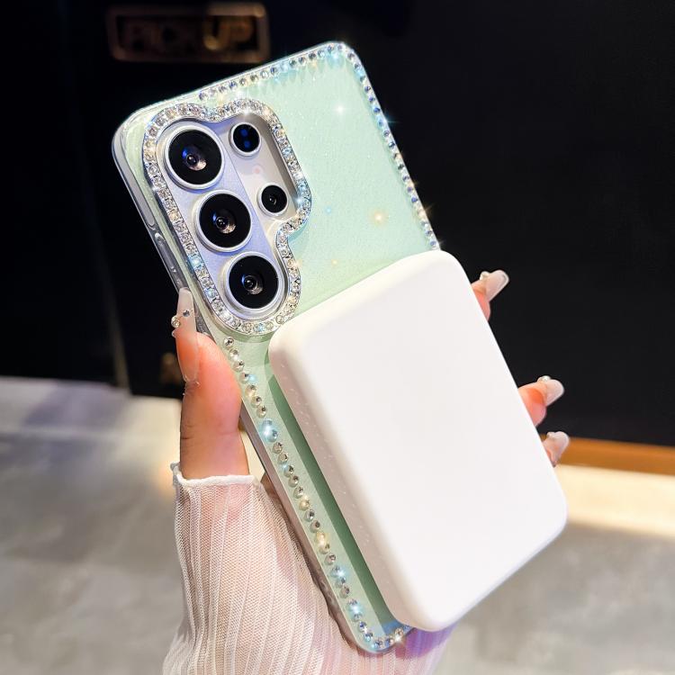 Custodia per telefono antiurto con supporto magnetico IMD a doppia faccia e strass., For Samsung Galaxy A57 5G, For Samsung Galaxy A37 5G