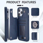 Portafoglio multifunzione con chiusura magnetica per telefono, porta carte e custodia., For iPhone XR, For iPhone 14 Pro Max