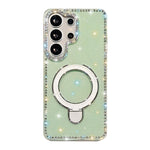 Custodia per telefono antiurto con supporto magnetico IMD a doppia faccia e strass., For Samsung Galaxy S24 5G, For Samsung Galaxy S23 Ultra 5G