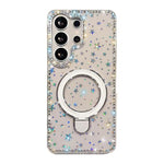 Custodia per telefono antiurto con supporto magnetico IMD a doppia faccia e strass., For Samsung Galaxy S24 Ultra 5G, For Samsung Galaxy S24+ 5G