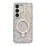 Custodia per telefono antiurto con supporto magnetico IMD a doppia faccia e strass., For Samsung Galaxy S25 5G, For Samsung Galaxy S25+ 5G