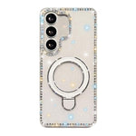 Custodia per telefono antiurto con supporto magnetico IMD a doppia faccia e strass., For Samsung Galaxy S26 5G, For Samsung Galaxy S25 FE 5G
