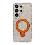 Custodia per telefono antiurto con supporto magnetico IMD a doppia faccia e strass., For Samsung Galaxy S25 Ultra 5G, For Samsung Galaxy S24 FE 5G