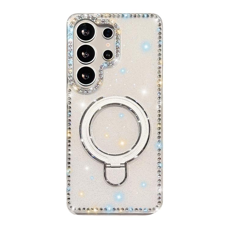 Custodia per telefono antiurto con supporto magnetico IMD a doppia faccia e strass., For Samsung Galaxy S25 Ultra 5G, For Samsung Galaxy S24 FE 5G