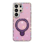 Custodia per telefono antiurto con supporto magnetico IMD a doppia faccia e strass., For Samsung Galaxy S25 Ultra 5G, For Samsung Galaxy S24 FE 5G