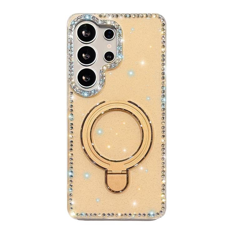Custodia per telefono antiurto con supporto magnetico IMD a doppia faccia e strass., For Samsung Galaxy S25 Ultra 5G, For Samsung Galaxy S24 FE 5G