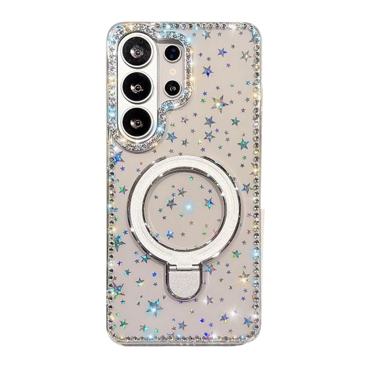 Custodia per telefono antiurto con supporto magnetico IMD a doppia faccia e strass., For Samsung Galaxy S26+ 5G, For Samsung Galaxy S26 Ultra 5G