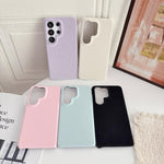 Custodia per telefono in policarbonato con finitura opaca effetto velluto e pelle vegana., For Samsung Galaxy S26 Ultra 5G, For Samsung Galaxy S25 Ultra 5G, For Samsung Galaxy S24 Ultra 5G